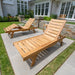 Teak Outdoor Sun Lounger With Adjustable Seat & Slide - Out Side Table - Portico - Teak HQ™