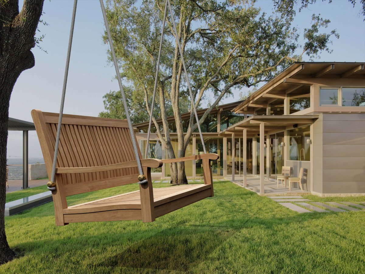 Teak Outdoor Swing - Del - Amo (48