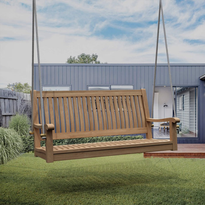 Teak Outdoor Swing - Del - Amo (48" Straight Back) - Teak HQ™
