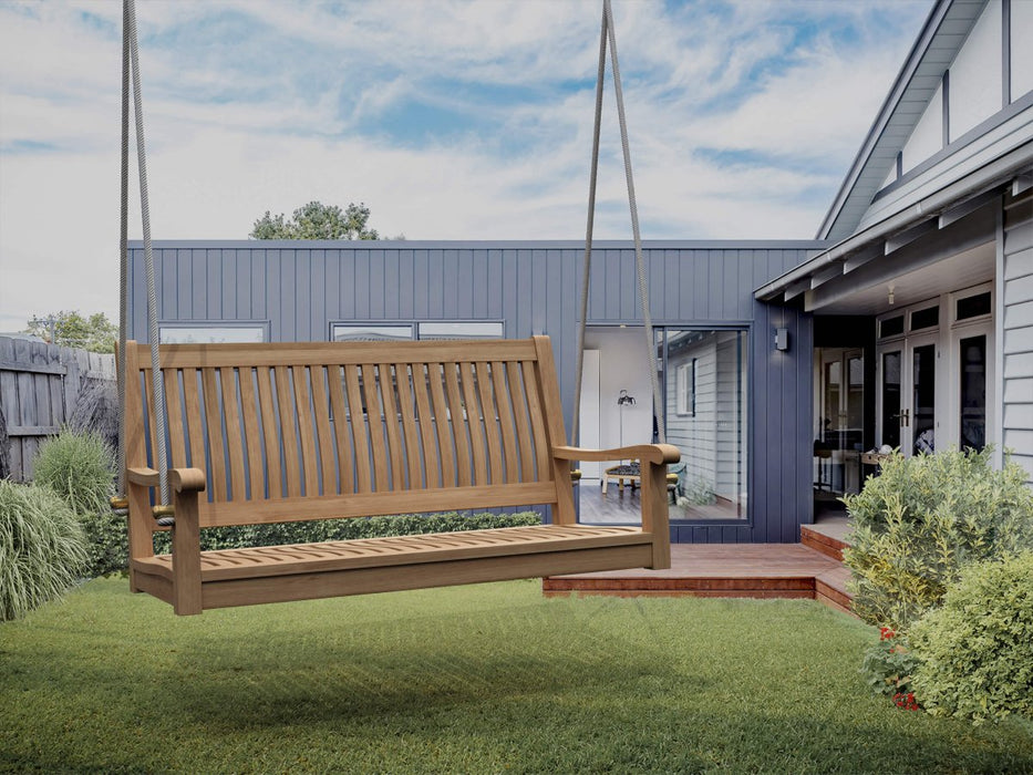 Teak Outdoor Swing - Del - Amo (48" Straight Back) - Teak HQ™