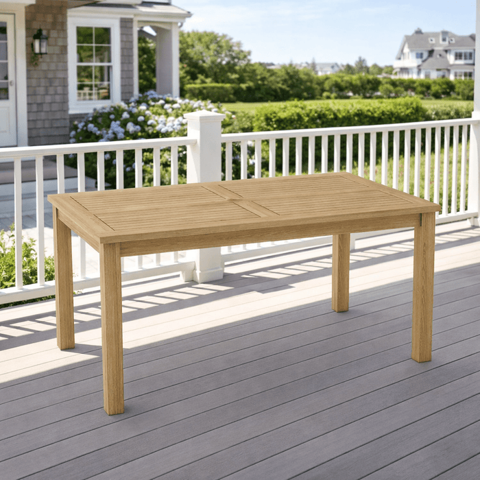 Teak Outdoor Table (63" Long Rectangle) - Montage - Teak HQ™