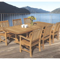 Teak Outdoor Table / Chairs - Gala (Table) & Compass (6 Chairs)