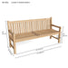 Teak Outdoor Wooden Bench (4 - Seater) - Classic - Teak HQ™