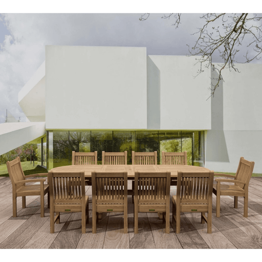 Teak Oval Dining Table and Chairs (10) - Sahara - Teak HQ™