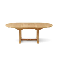 Teak Oval Outdoor Dining Table (87" Long) - Bahama
