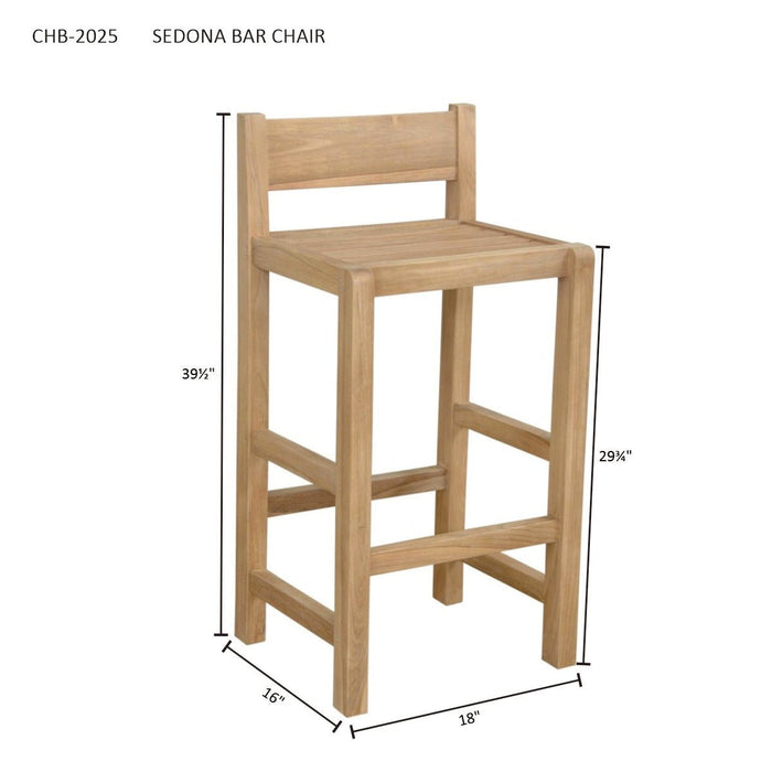 Teak Patio Bar Set - Descanso (Table) & Sedona (4 Chairs) - Teak HQ™