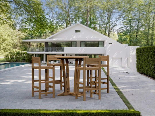 Teak Patio Bar Set - Descanso (Table) & Sedona (4 Chairs) - Teak HQ™