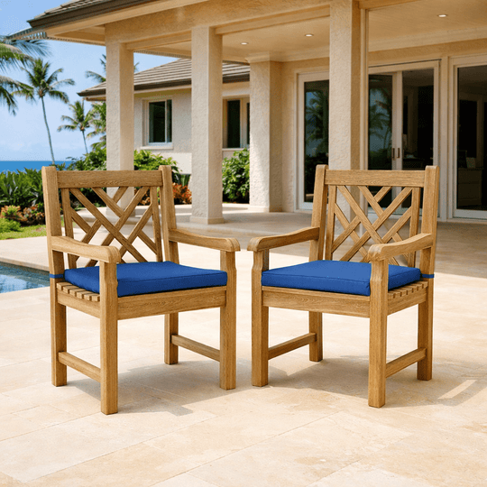 Teak Patio Chair With Arms - Vilano - Teak HQ™