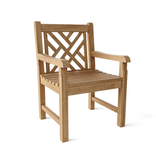 Teak Patio Chair With Arms - Vilano - Teak HQ™