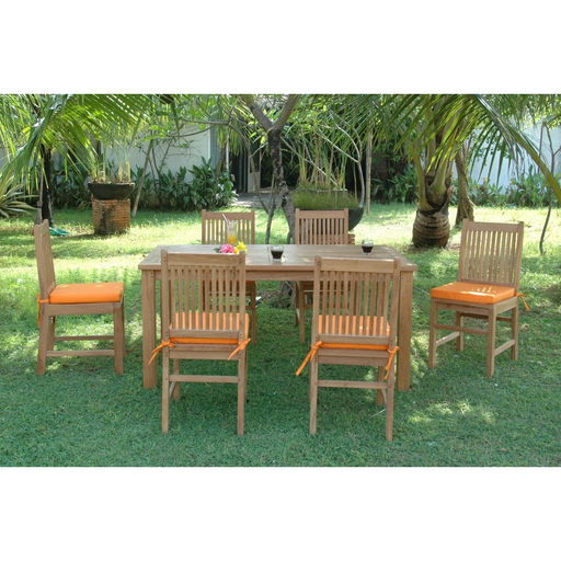 Teak Patio Dining Set - Montage (Table) & Saratoga (6 Chairs) - Teak HQ™