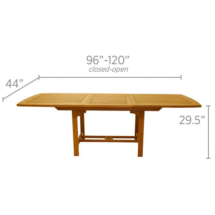 Teak Patio Dining Table (120" Long Rectangle) - Family - Teak HQ™
