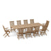 Teak Patio Dining Table and Chairs - Valencia (Table) & Classic (10 Chairs) - Teak HQ™