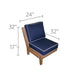 Teak Patio Furniture Sectional (Center Insert Piece) - Miami - Teak HQ™