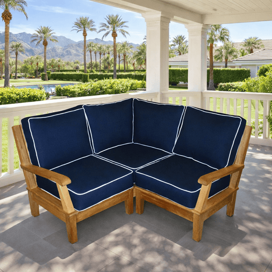 Teak Patio Furniture Sectional (Center Insert Piece) - Miami - Teak HQ™
