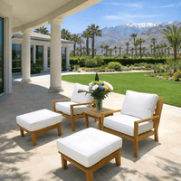 Teak Patio Furniture Set - Coastal 5-Piece Set