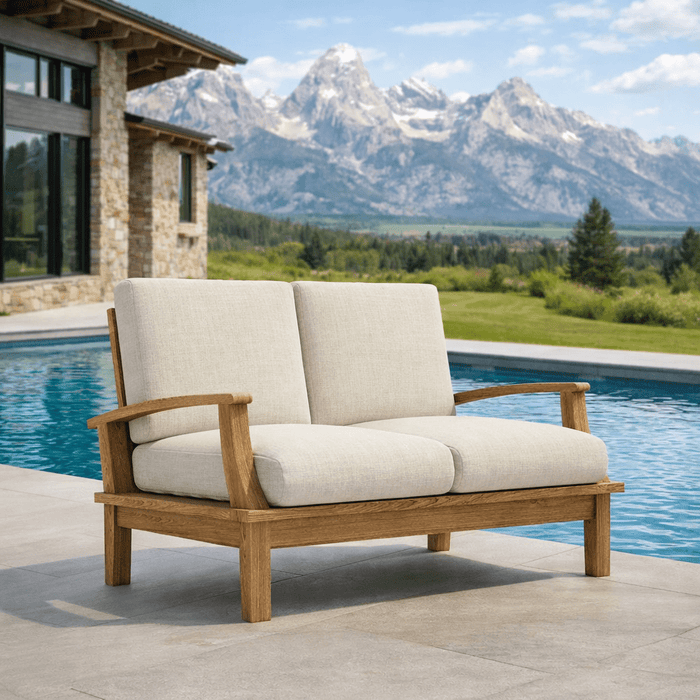 Teak Patio Loveseat - Brianna - Teak HQ™