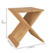 Teak Patio Side Table (16" Long Rectangle) - Marilla - Teak HQ™
