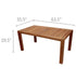 Teak Patio Table (63" Long Rectangle) - Comfort - Teak HQ™