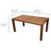 Teak Patio Table (63" Long Rectangle) - Comfort - Teak HQ™