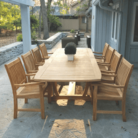 Teak Patio Table / Chairs - Gala (Table) & Compass (8 Chairs)