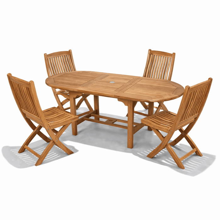 Teak Patio Table Set - Family (Table) & Sailor (4 Chairs) - Teak HQ™
