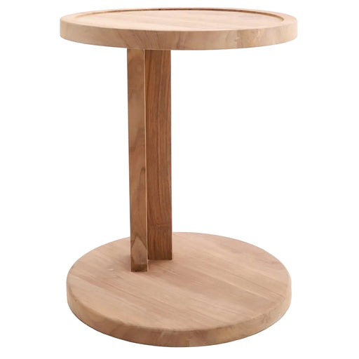 Teak Pedestal Side Table (16" Round) - Lumina - Teak HQ™