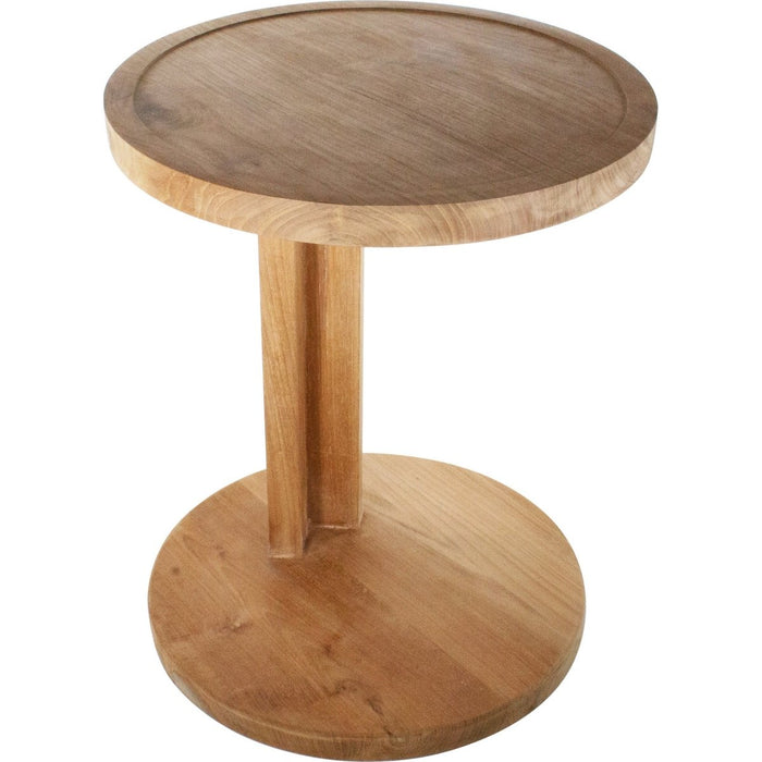 Teak Pedestal Side Table (16" Round) - Lumina - Teak HQ™