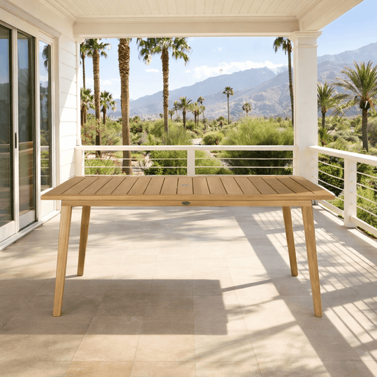Teak Pedestal Table (70" Long Rectangle) - Admiral - Teak HQ™