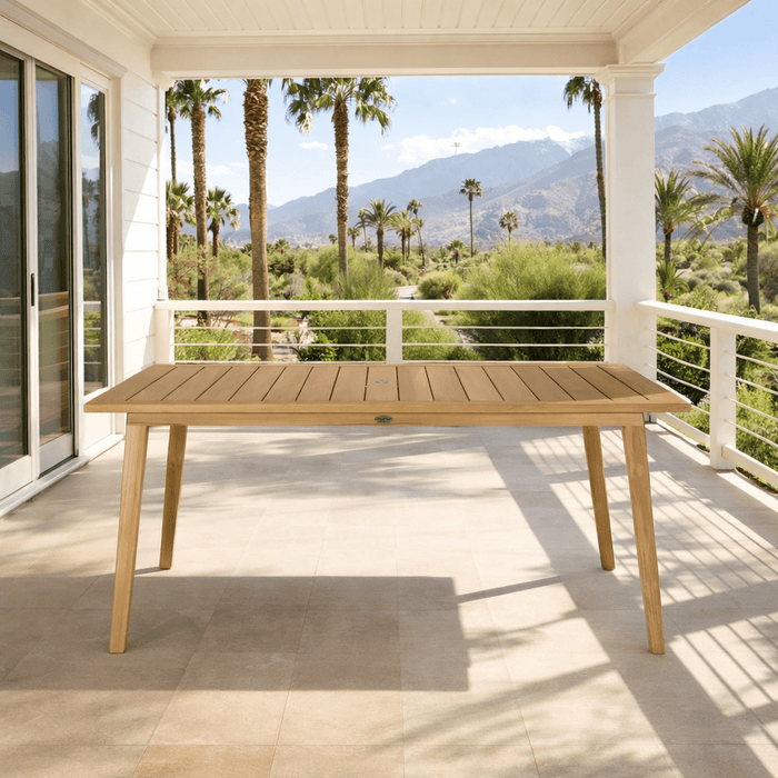 Teak Pedestal Table (70" Long Rectangle) - Admiral - Teak HQ™