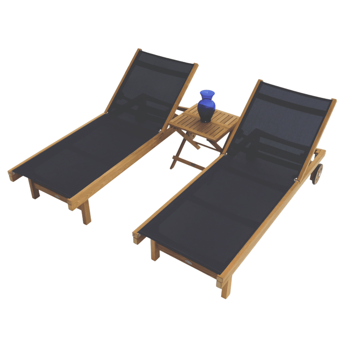 Teak Pool Chairs and Table - Sundaze - Teak HQ™