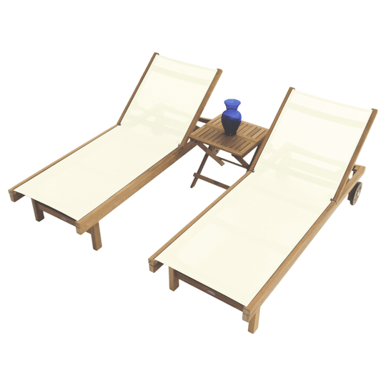 Teak Pool Chairs and Table - Sundaze - Teak HQ™