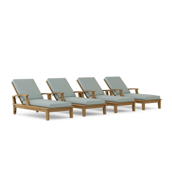 Teak Pool Chairs Set - Brianna 4 - Piece Lounger Set - Teak HQ™