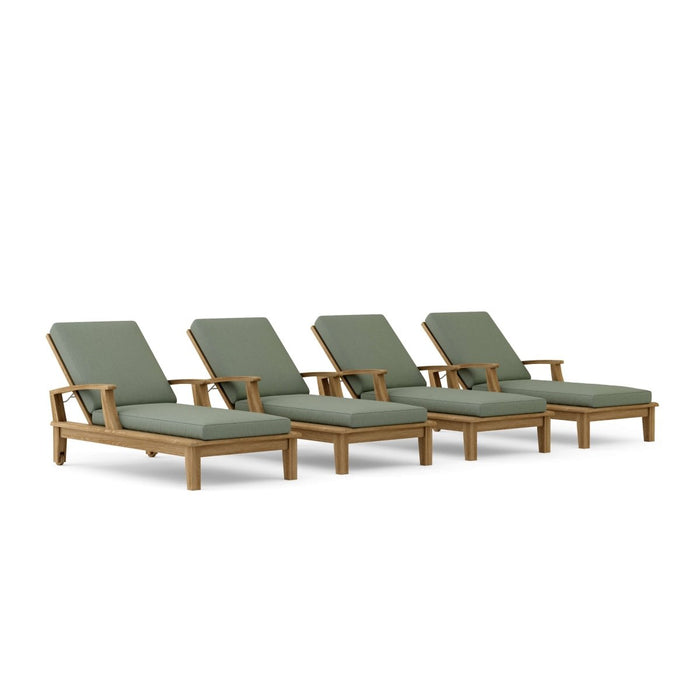 Teak Pool Chairs Set - Brianna 4 - Piece Lounger Set - Teak HQ™