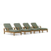Teak Pool Chairs Set - Brianna 4 - Piece Lounger Set - Teak HQ™