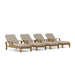 Teak Pool Chairs Set - Brianna 4 - Piece Lounger Set - Teak HQ™