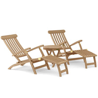 Teak Pool Furniture - Royal 3-Piece Steamer Set