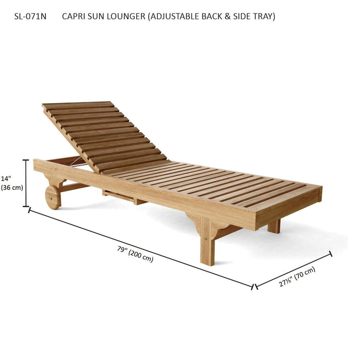 Teak Pool Lounger - Capri - Teak HQ™