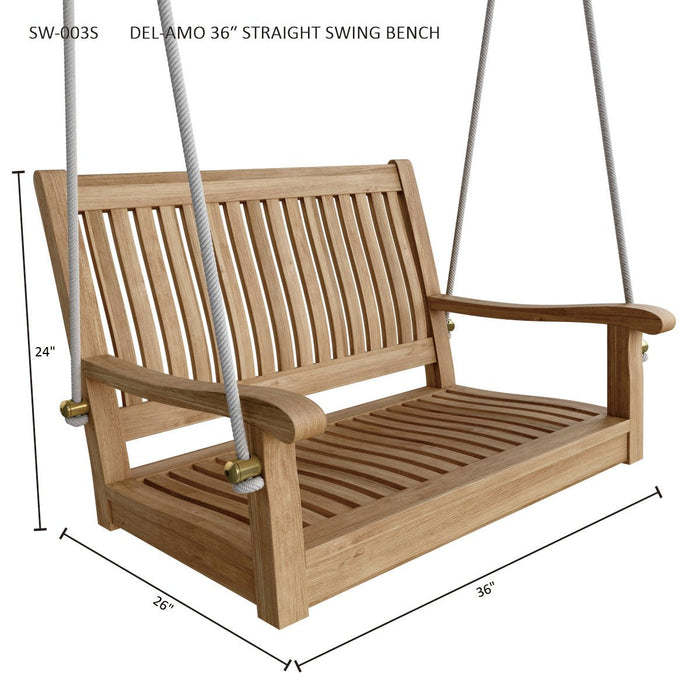 Teak Porch Swing - Del - Amo (36") - Teak HQ™