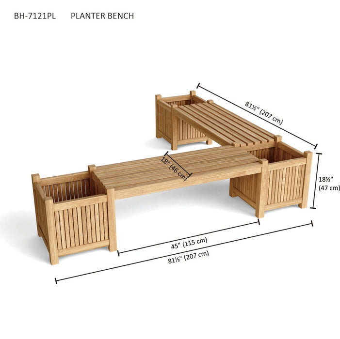 Teak Potting Bench (4 - Seater) - Planter - Teak HQ™