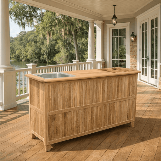 Teak Pub Table (67" Long Rectangle) - Safari - Teak HQ™