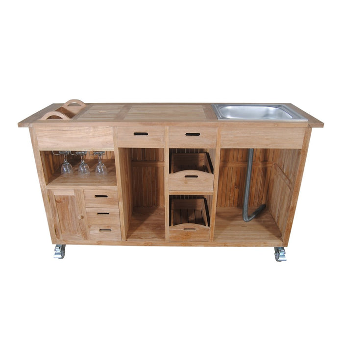Teak Pub Table (67" Long Rectangle) - Safari - Teak HQ™