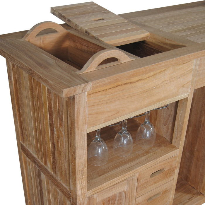 Teak Pub Table (67" Long Rectangle) - Safari - Teak HQ™