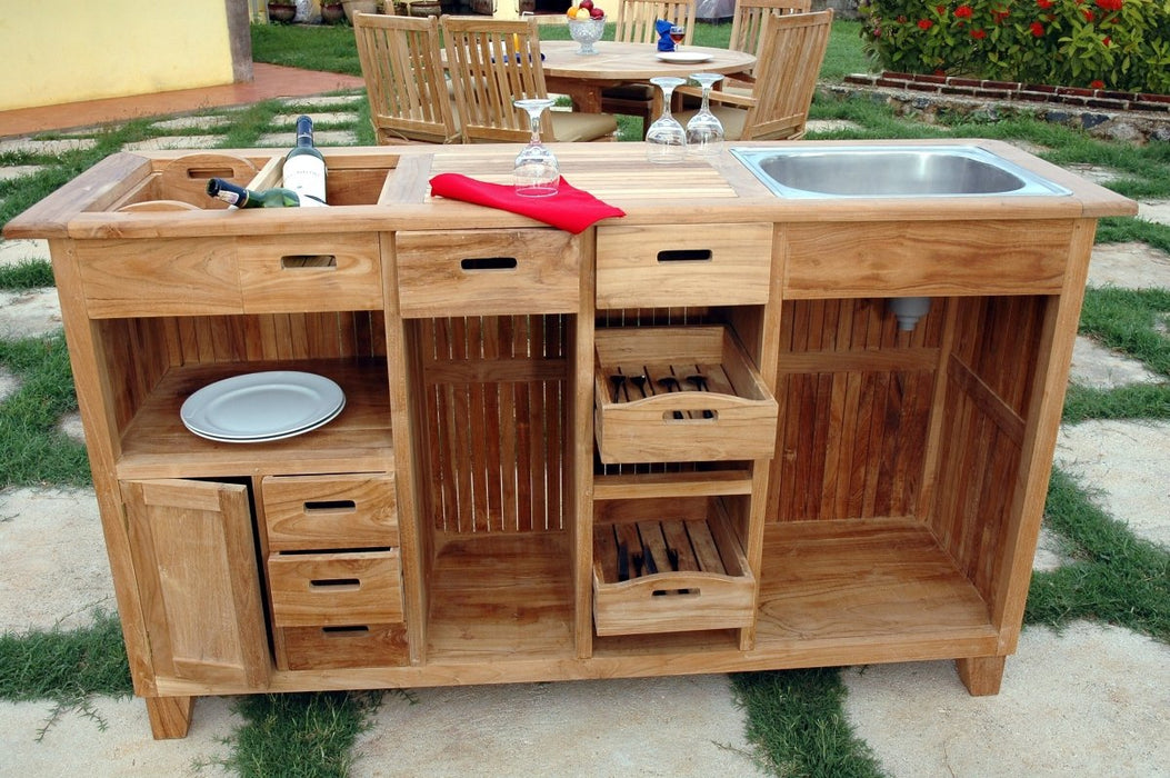 Teak Pub Table (67" Long Rectangle) - Safari - Teak HQ™