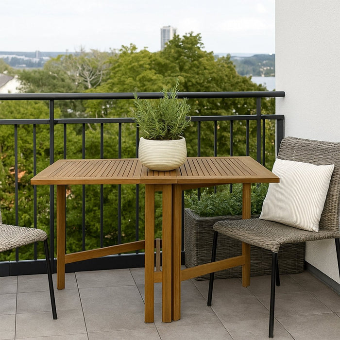 Teak Rectangular Dining Table (51" Long & Folds) - Monaco - Teak HQ™