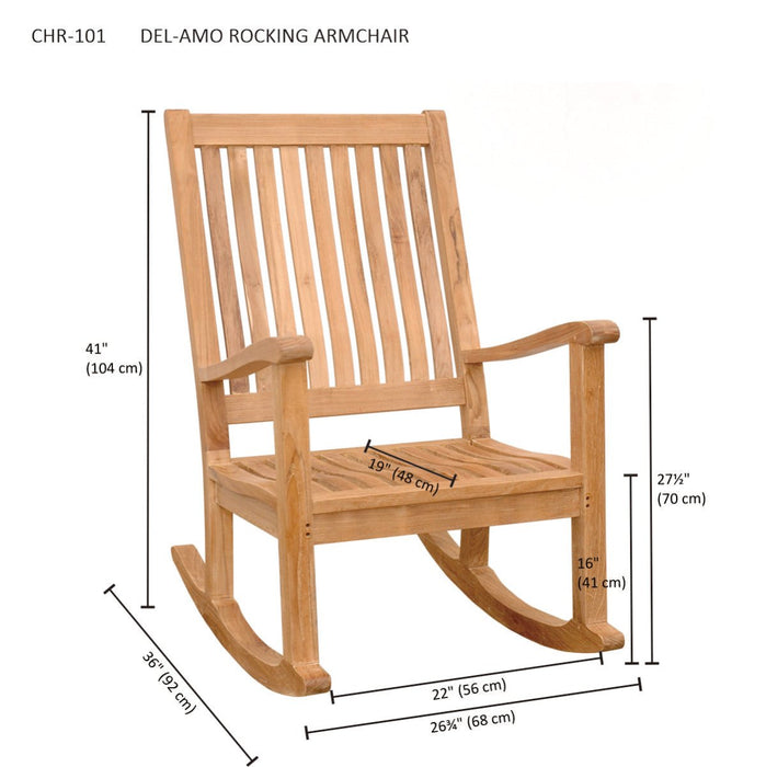 Teak Rocker Chair - Del - Amo - Teak HQ™