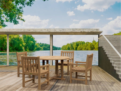 Teak Round Dining Set - Tosca (Table) & Classic (4 Chairs) - Teak HQ™