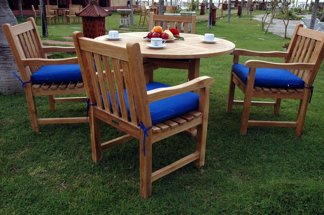 Teak Round Dining Set - Tosca (Table) & Classic (4 Chairs) - Teak HQ™