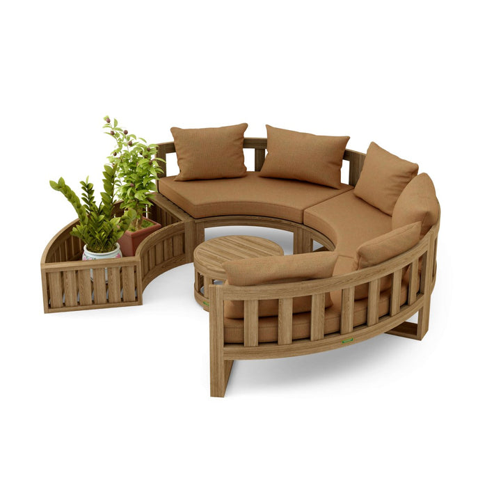 Teak Sectional Outdoor Sofa - Arena 5 - Piece Modular Set - Teak HQ™