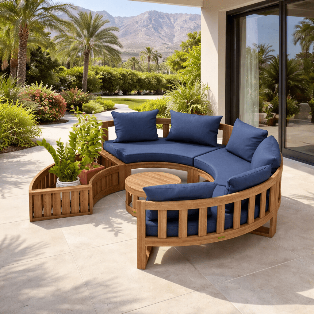 Teak Sectional Outdoor Sofa - Arena 5 - Piece Modular Set - Teak HQ™