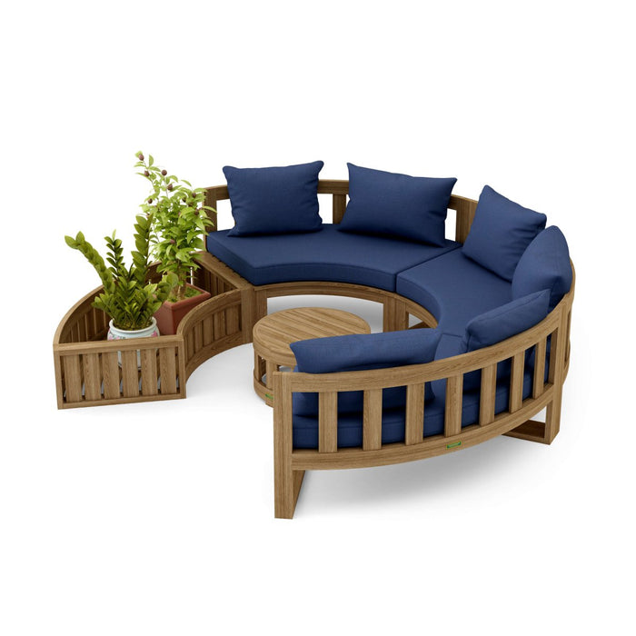 Teak Sectional Outdoor Sofa - Arena 5 - Piece Modular Set - Teak HQ™